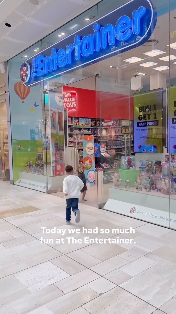 Instagram post by @amylouisecrisp.x for The Entertainer. Caption reads: #AD When your kids discover The Entertainer…....