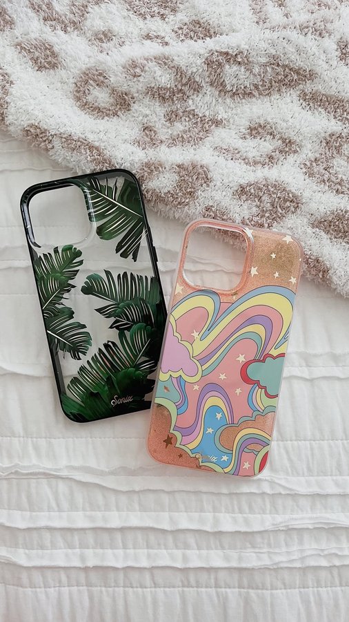 Instagram post by @thestyledbrunette for Sonix. Caption reads: Sonix phone cases are on sale 25% off this week....