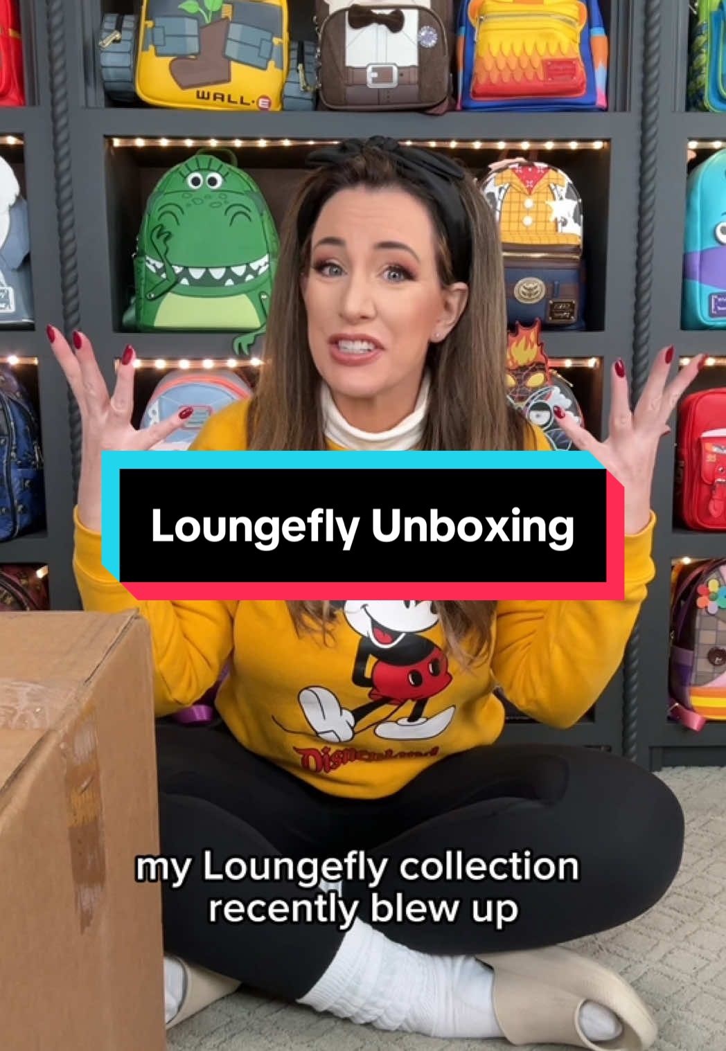 TikTok post by @dearanddarling for loungefly. Caption reads: It’s like Christmas came early just for me! Thank....