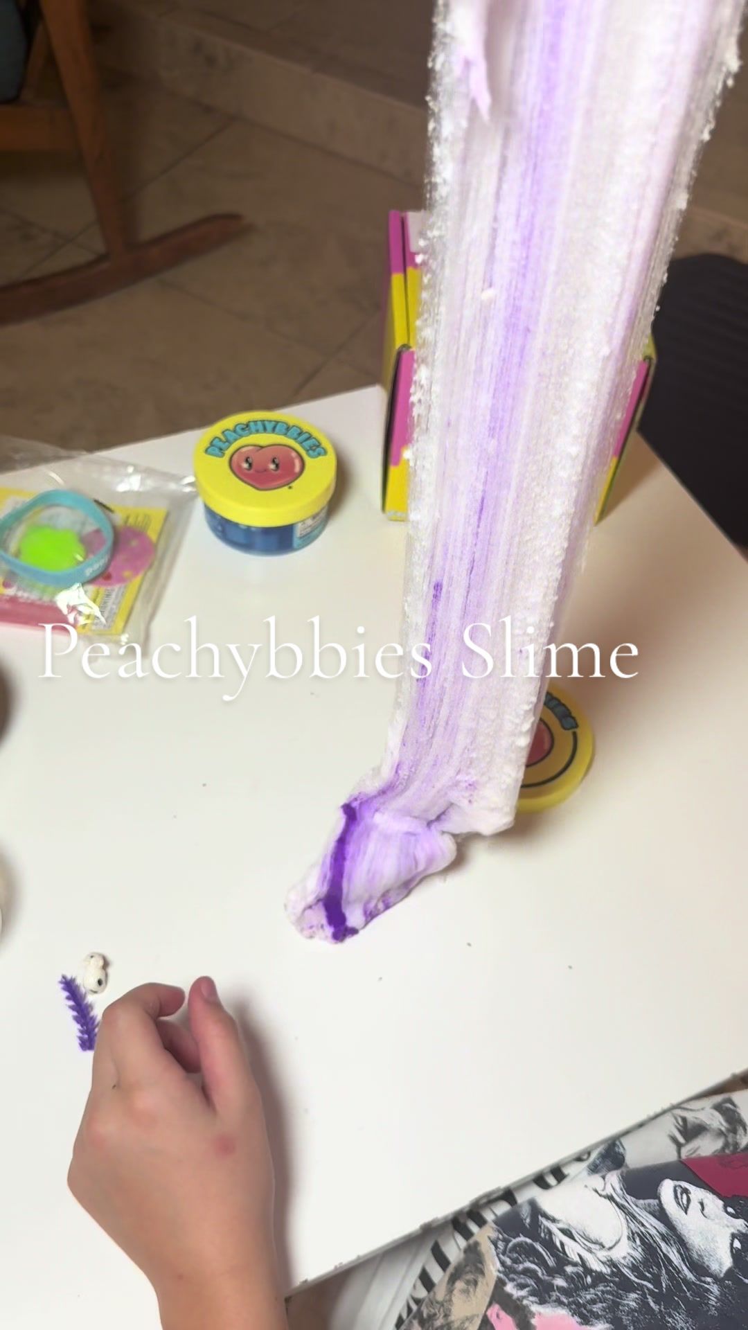 TikTok post by @yvette_1818 for Peachybbies. Caption reads: [...] this is the it slime of the season 🩷....