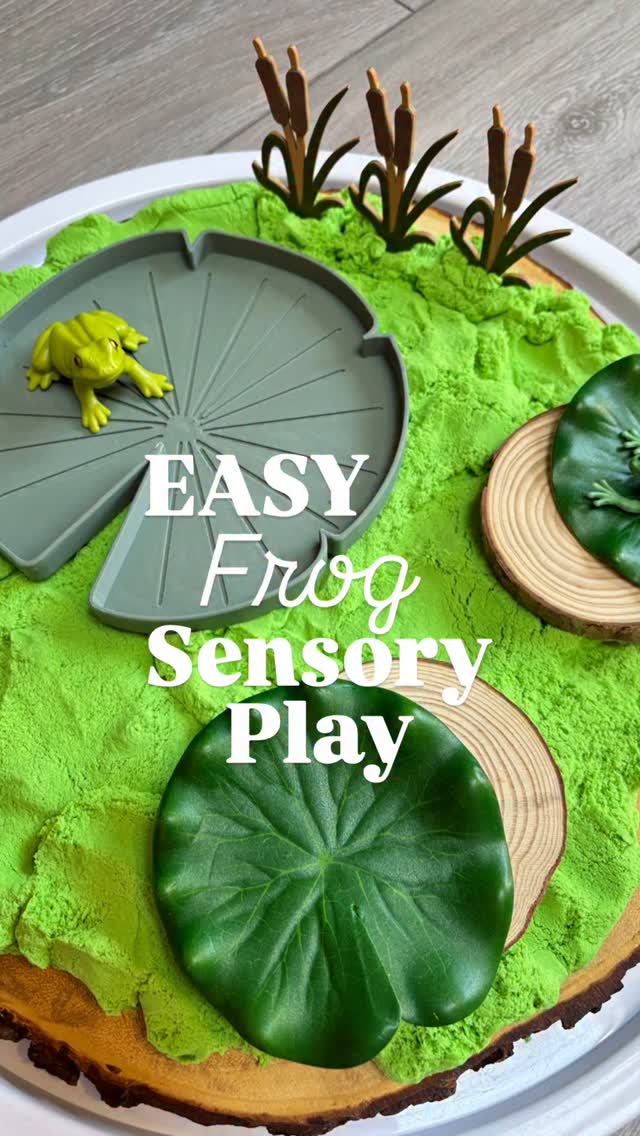 Instagram post by @nature.based.toys for Rainbow Eco Play. Caption reads: [...] kids attention. . Magic Elasti Sand....