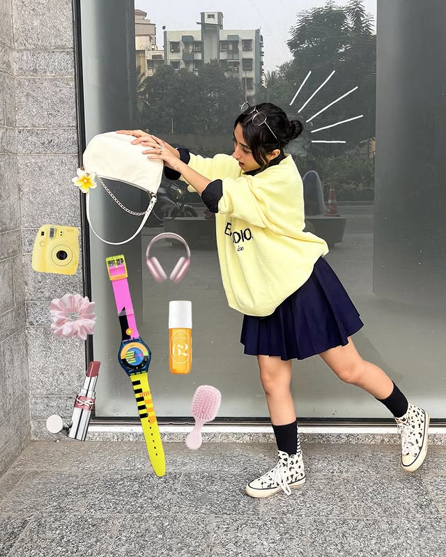 Instagram post by @failicyy for Swatch. Caption reads: [...] pop of neon to fix the....