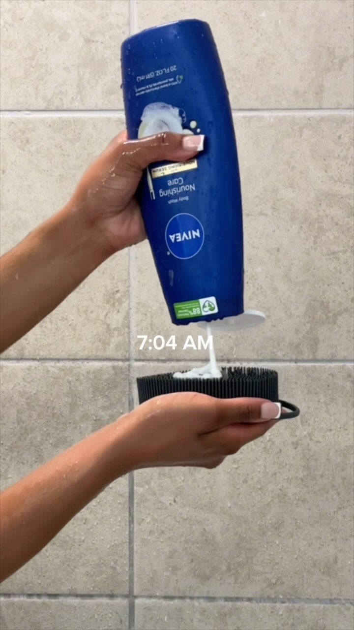 Instagram post by @msashleydevonna for NIVEA USA. Caption reads: #ad What does your 5-9 AM look like? 🌅 Welcome....
