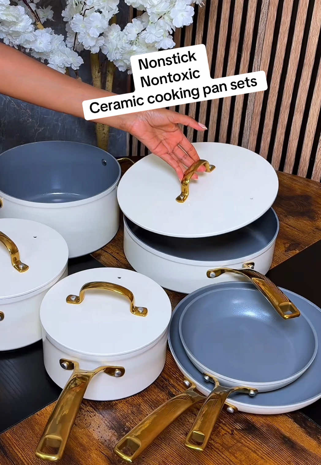TikTok post by an influencer for Chef Power. Caption reads: @Chef Power US #nontoxic #nonstickpans [...].