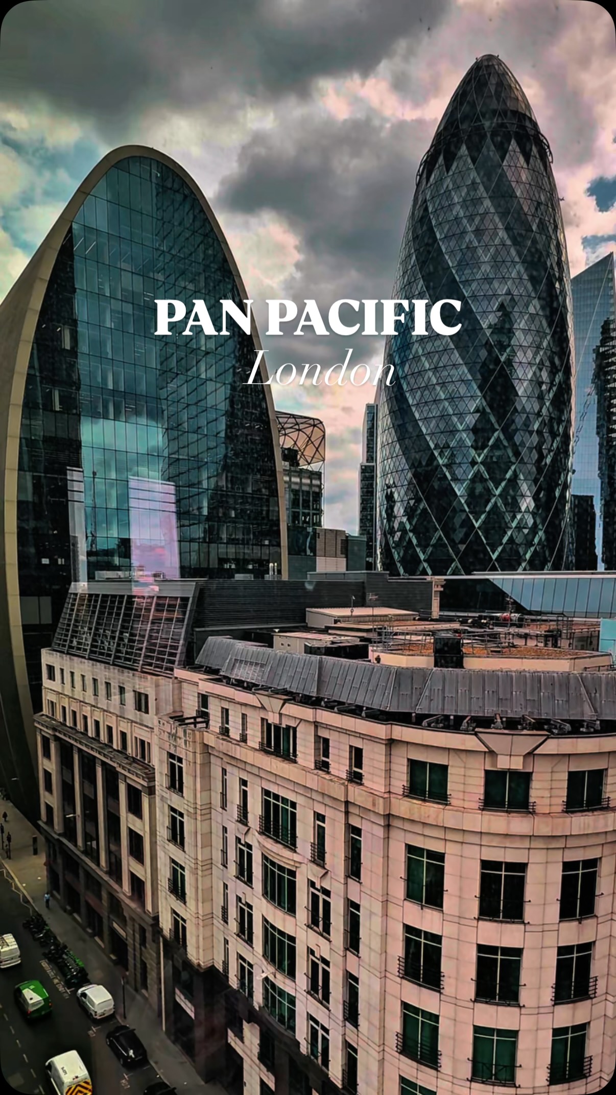 Instagram post by @yallanader for VISIT LONDON. Caption reads: Save this stunning hotel @panpacificlondon for....