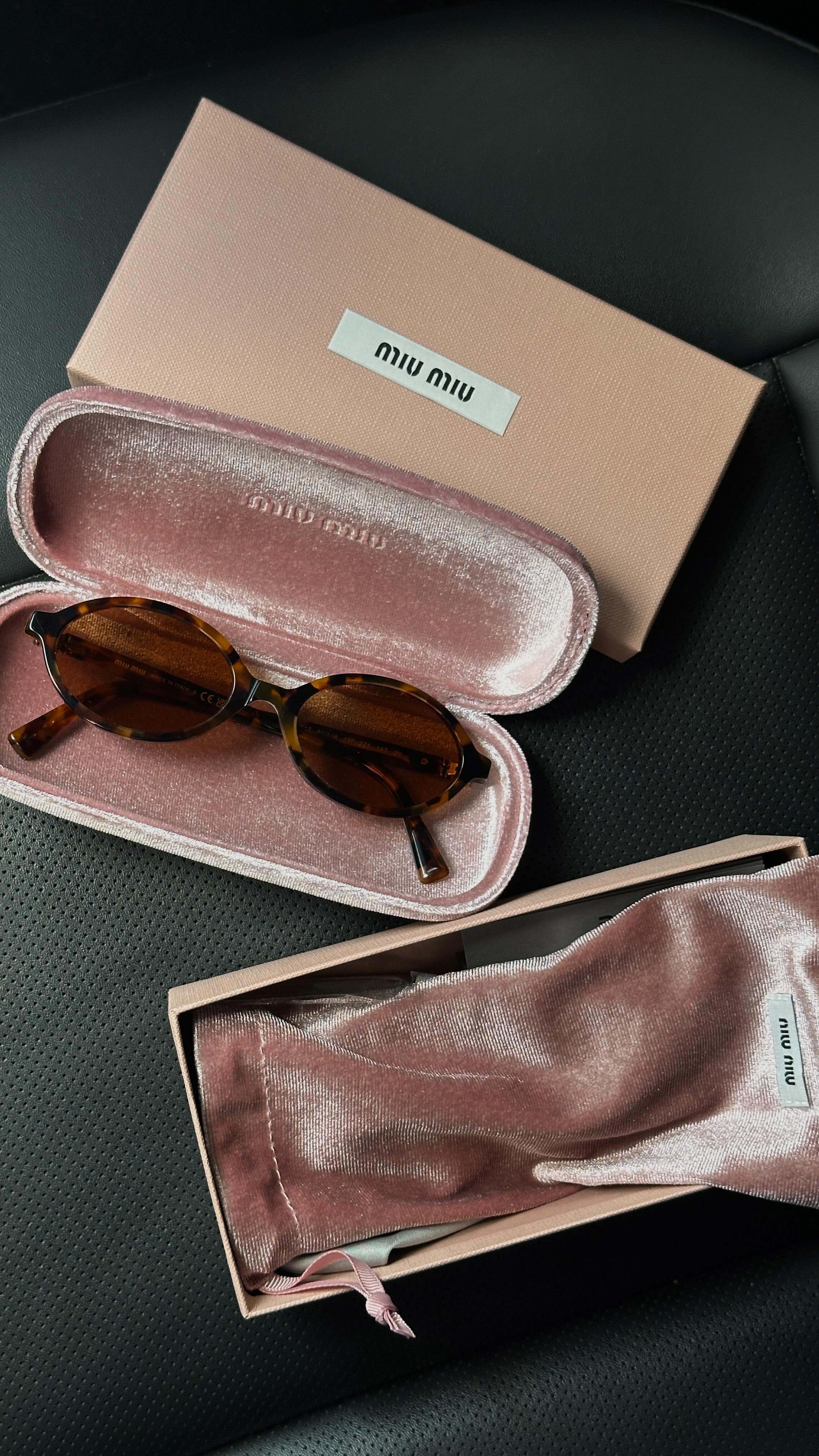 Instagram post by @nata_fabian_ for SmartBuyGlasses. Caption reads: [...] all day – even with Miu Miu sunnies on....