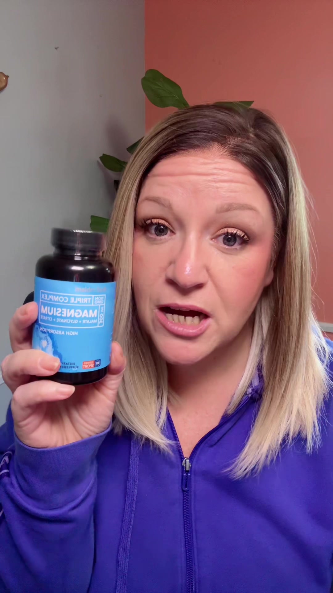 TikTok post by @kimberligray79 for BioEmblem. Caption reads: @BioEmblem #perimenopause #magnesiumdeficiency....