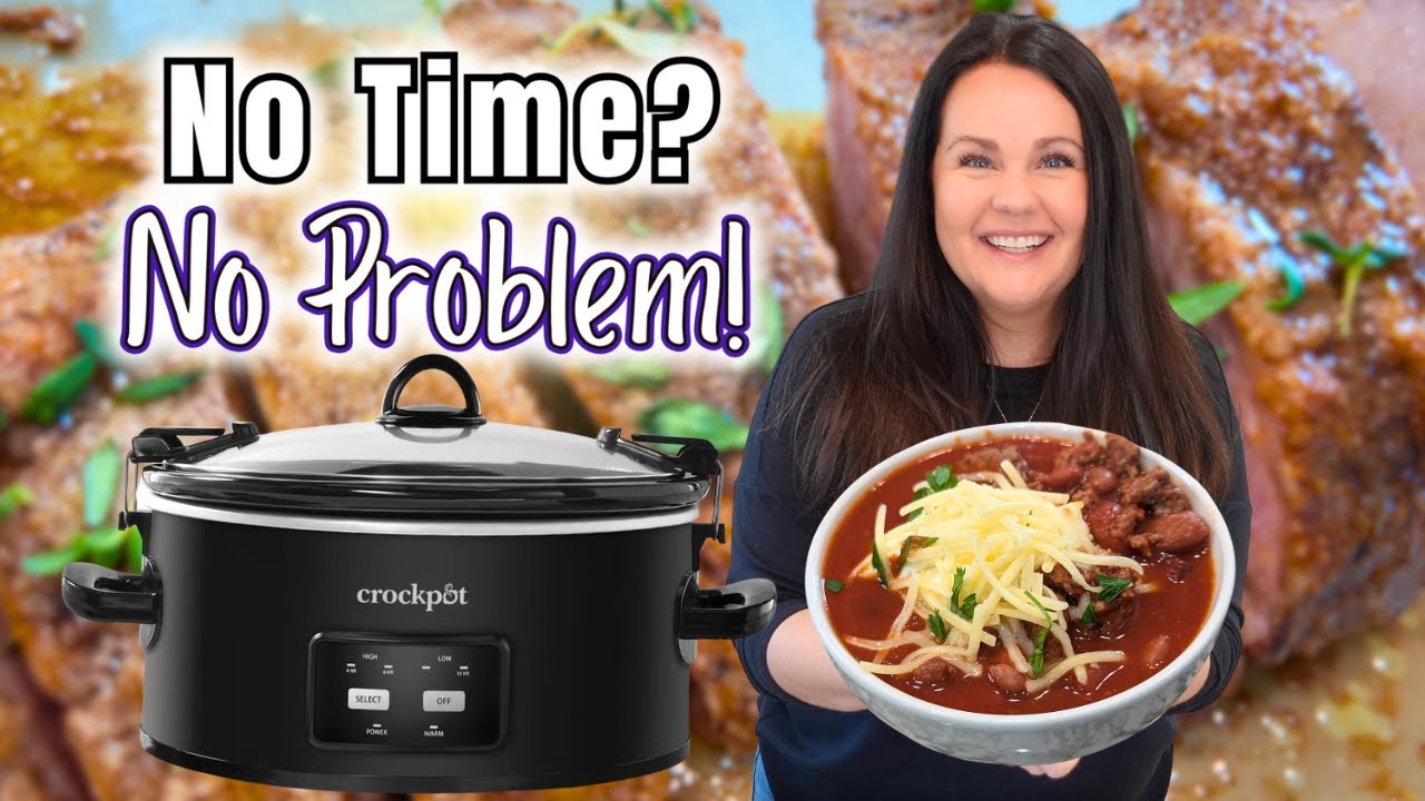 YouTube post by @FeedingtheByrds for RMS Beauty. Caption reads: 3 Fast & Easy Crock Pot Dinners That Save Busy....