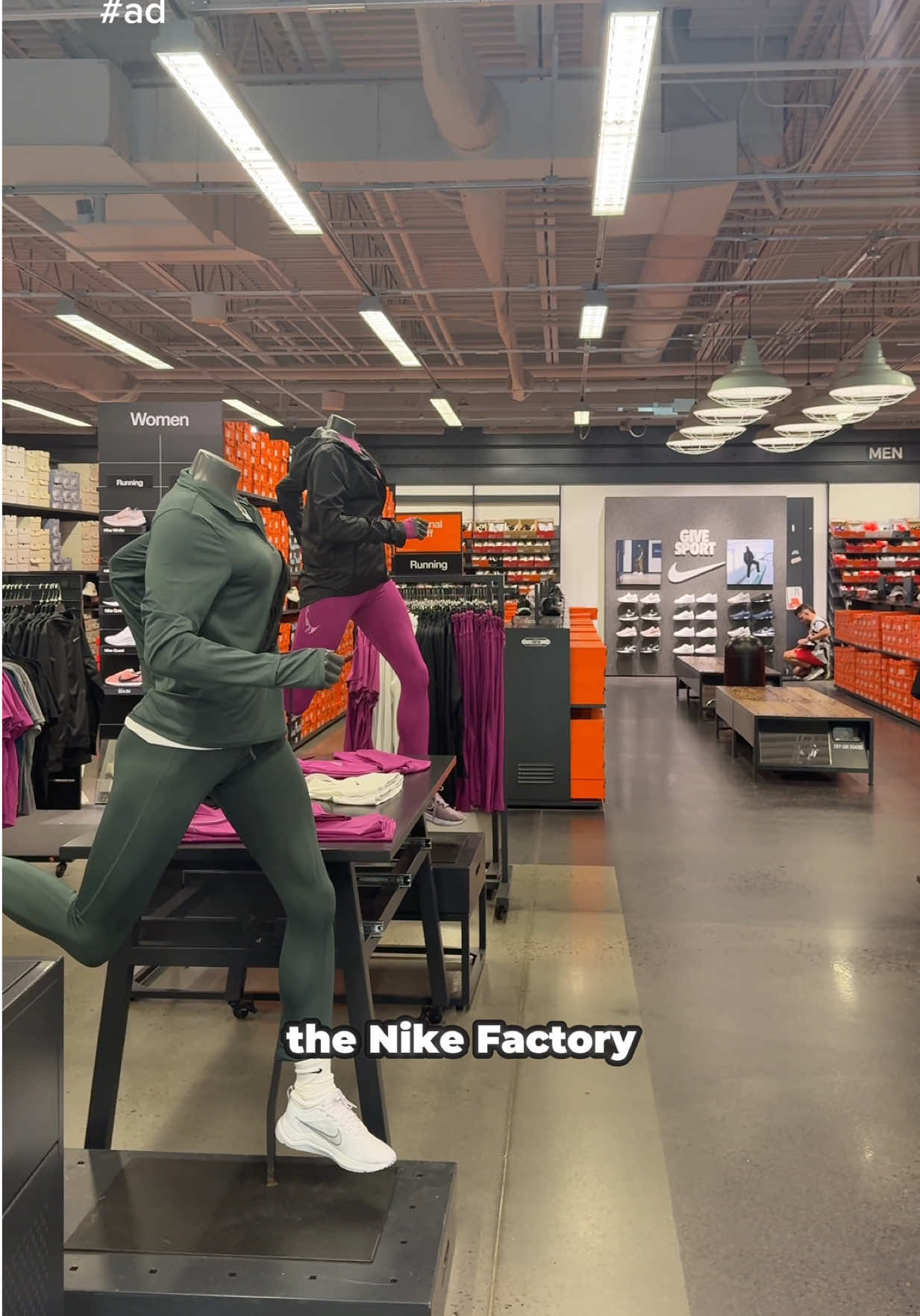 TikTok post by @emilyyharrigan for Nike. Caption reads: [...] make your holiday shopping easy 🎁 These....