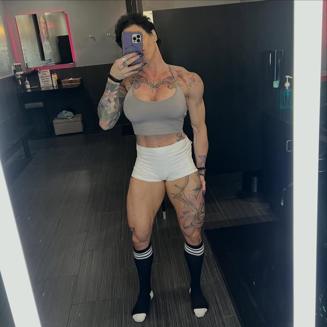 Instagram post by @jennaguirre7877 for Angel Competition Bikinis. Caption reads: - - I hold myself to a very high standard, and I....