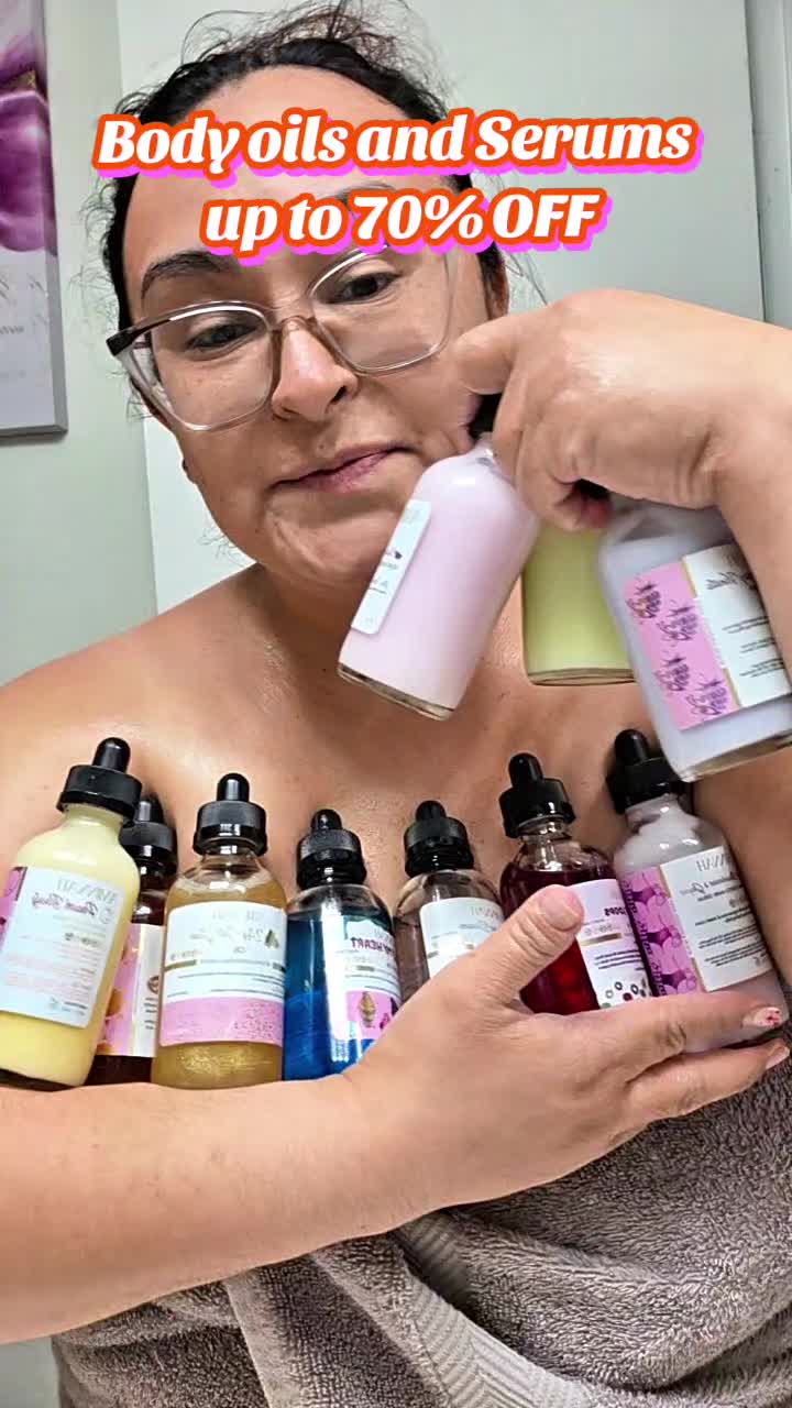 TikTok post by @dianasandovalgil for Aminnah. Caption reads: @AMINNAH SKINCARE Body oils and serums for so....