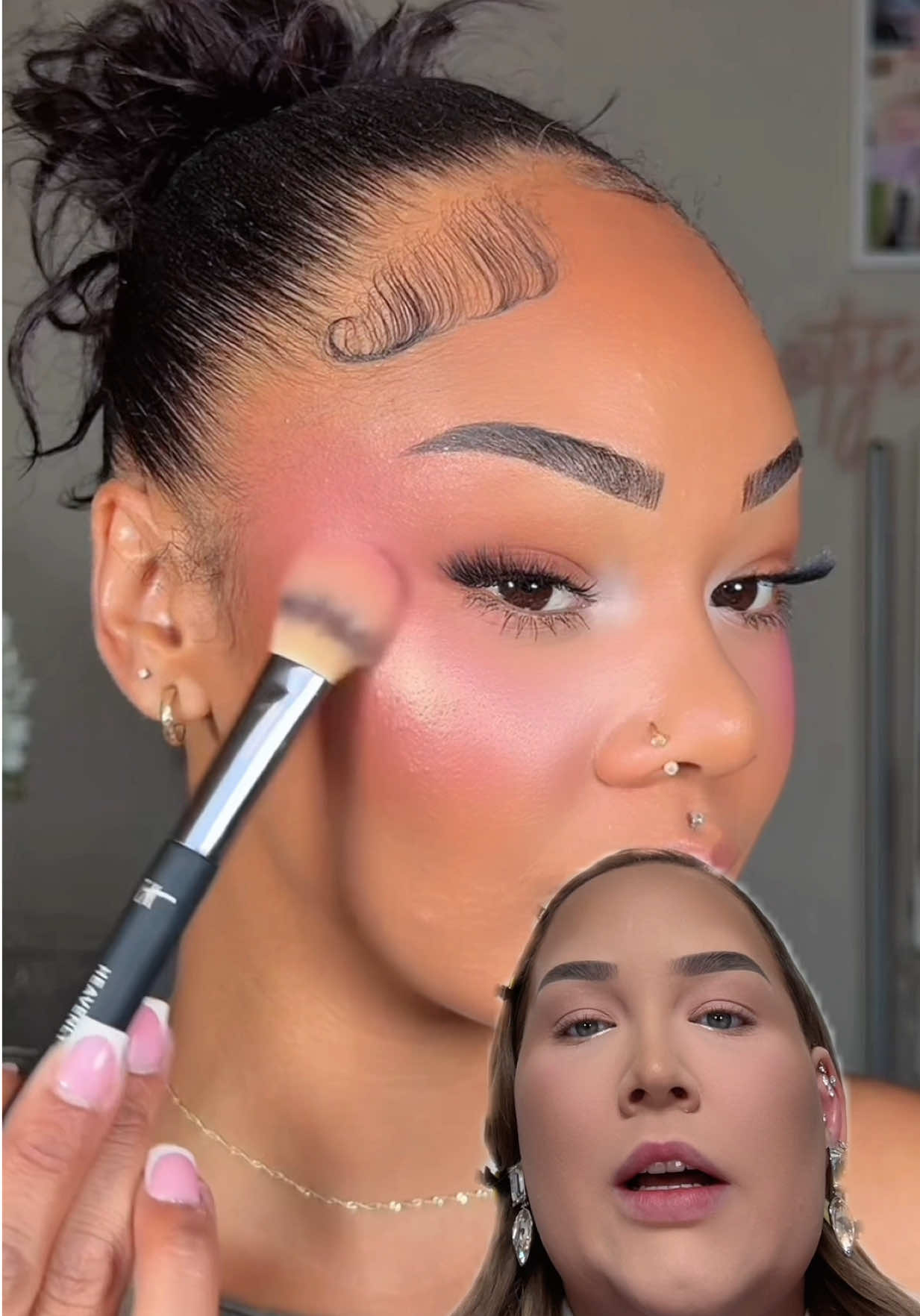 TikTok post by @nikkietutorials for Juvia’s Place. Caption reads: [...] cheeks of my DREAMS ⋆ using the new @Juvia’s....