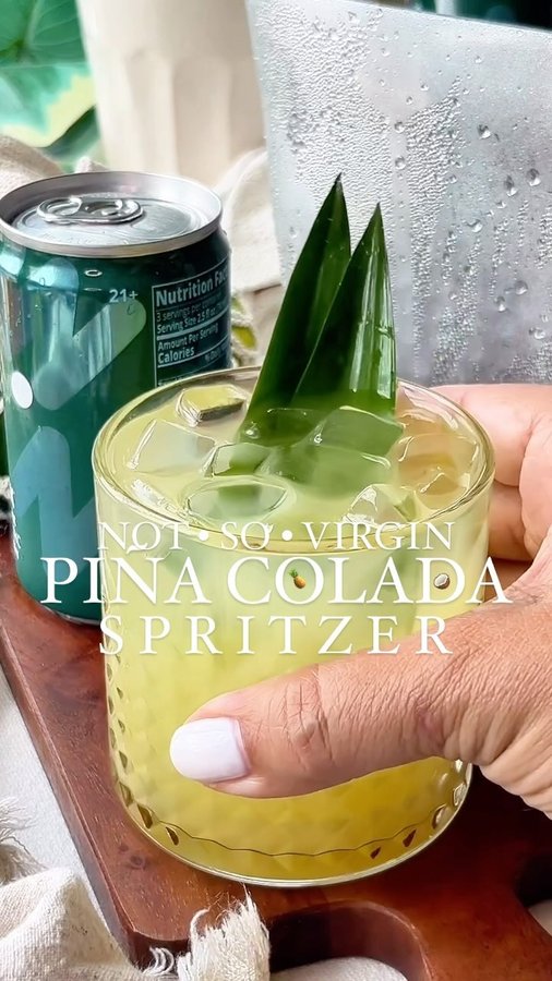 Instagram post by @onthemocks for Wynk. Caption reads: NOT-SO-VIRGIN (NA) PIÑA COLADA SPRITZER 🍍🥥

It’s....