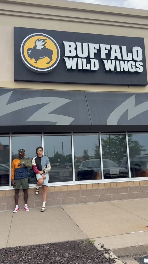 Instagram post by @danielhastings_ for Buffalo Wild Wings. Caption reads: [...] Menu” a little too seriously... Buffalo Wild....