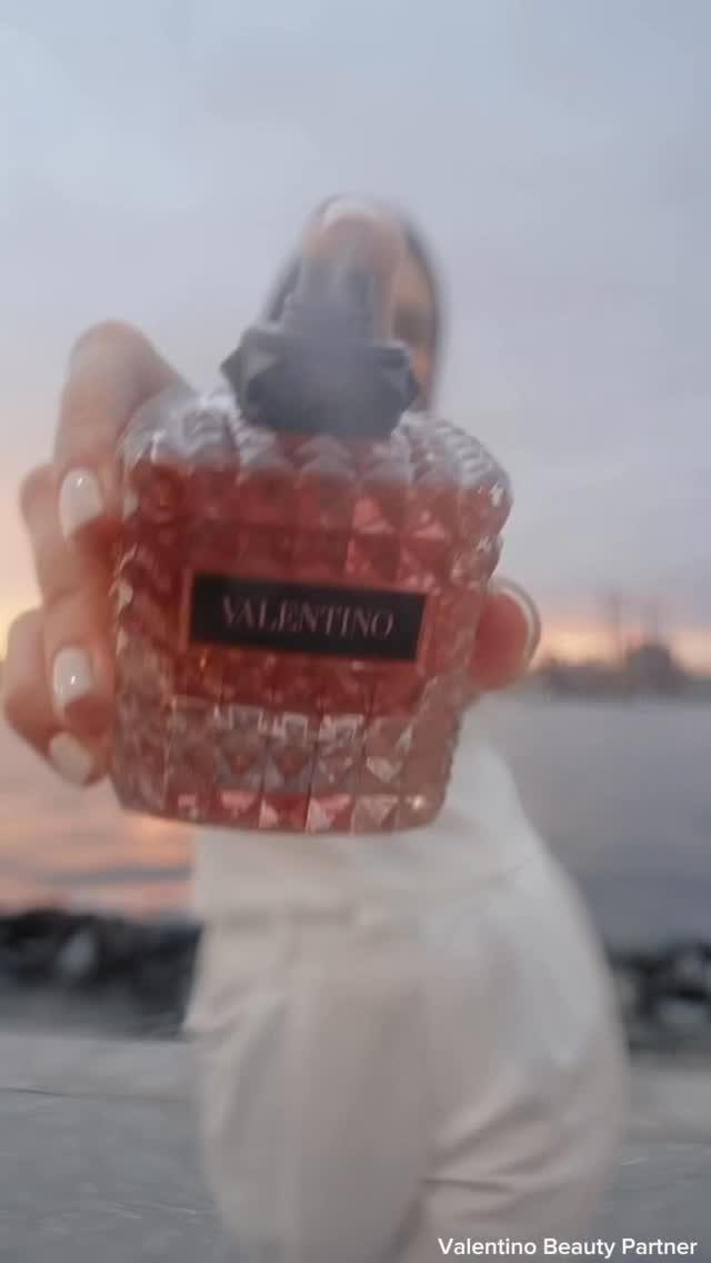 Instagram post by @vanessazambito for Valentino Beauty. Caption reads: Every scent tells a story. This season, I’m....