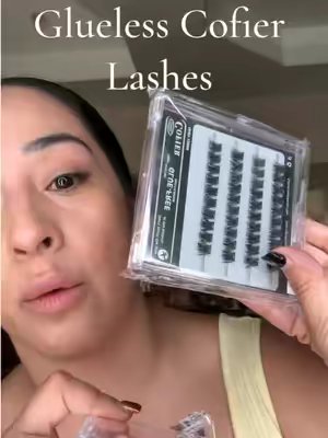 TikTok post by @nessarae2009 for COFIER Lashes. Caption reads: @Cofier Lashes No-Glue Lash Clusters #AuthenTik....