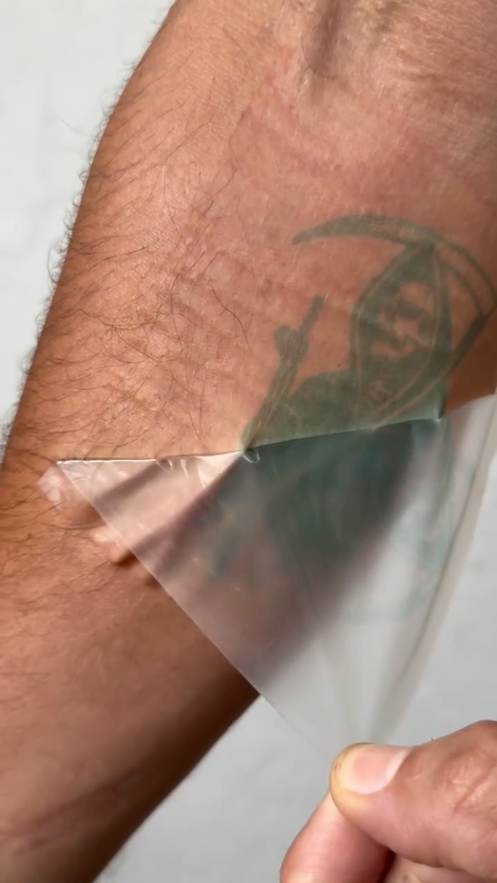 Instagram post by @werdgra for Inkbox. Caption reads: The Chill Reaper. One of many werdgra tattoo....