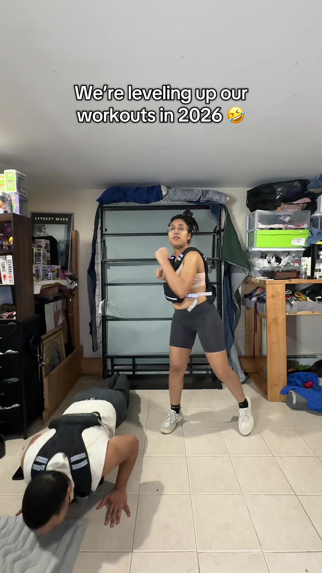 TikTok post by @krisandmavtv2 for Zelus Fitness. Caption reads: [...] is recommended for beginners 🏋🏽 @ZELUS....