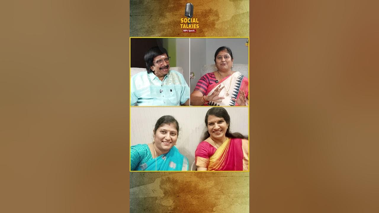 YouTube post by @SocialTalkies for The Co Being. Caption reads: பட்டிமன்றத்துக்கு என்னை பெண்பார்க்க வந்த என் கணவர்....