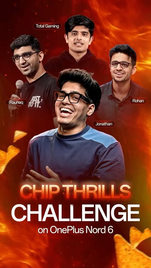 Instagram post by @totalgaming_official for OnePlus. Caption reads: Getting some kills and chip thrills on....