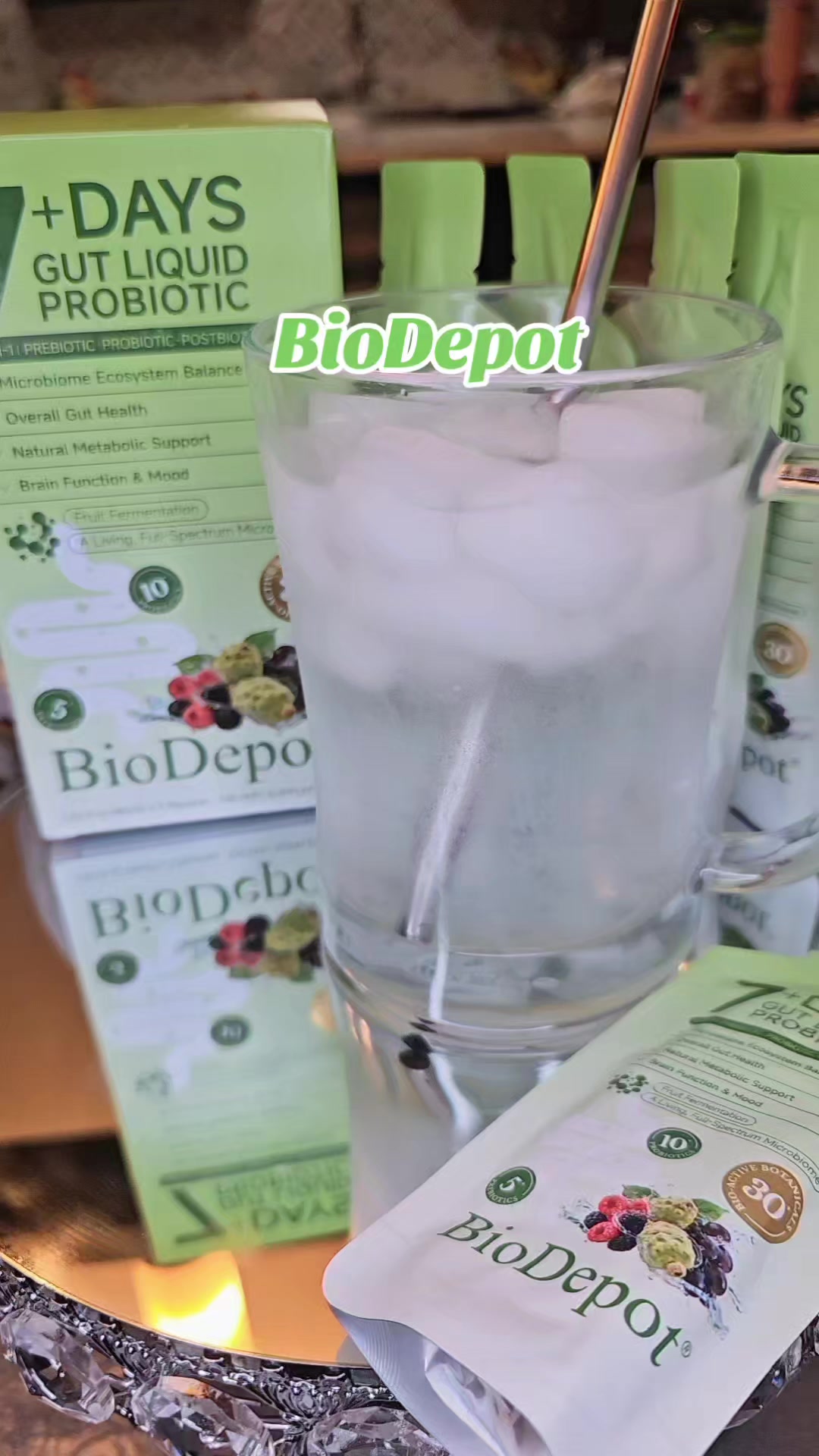 TikTok post by an influencer for Biode. Caption reads: [...] #guthealth #metabolichealth @Biodepot....