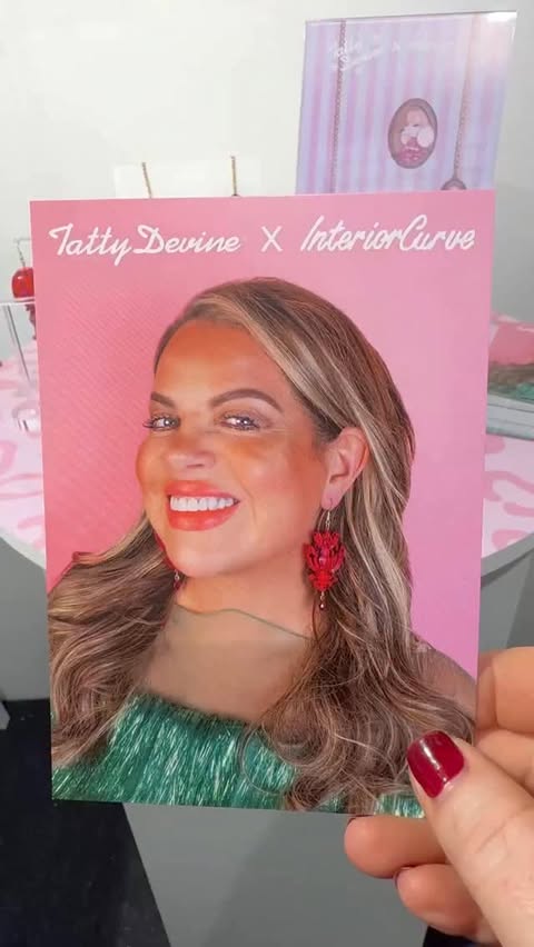 Instagram post by @interiorcurve for Tatty Devine. Caption reads: Ad my range] Today we launched my @tattydevine....