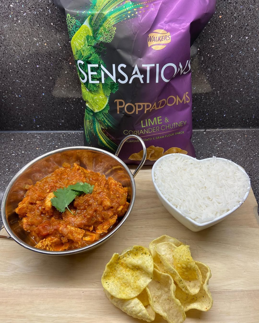 Instagram post by @shazza.slimmingworld for Spicentice. Caption reads: Dinner @spicentice Chicken Balti  served with....