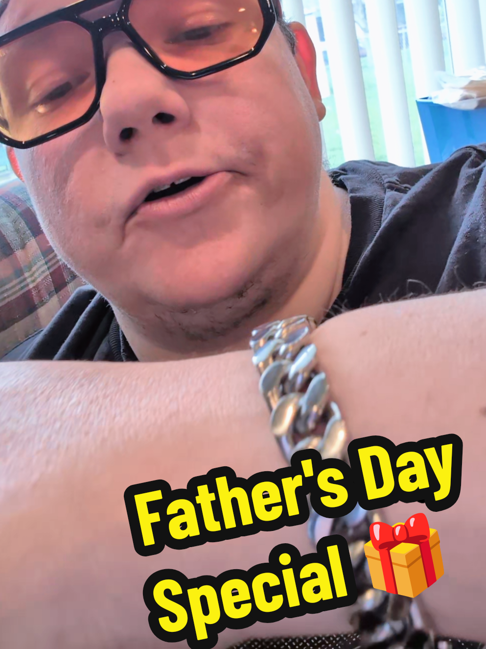 TikTok post by @bighausbri for PROSTEEL. Caption reads: @PROSTEEL stylin for the Dads! #braclet [...].
