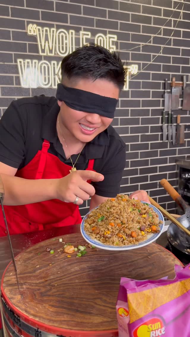 Instagram post by @dimsimlim for SunRice. Caption reads: A lot of you ask me what rice I use for fried rice....