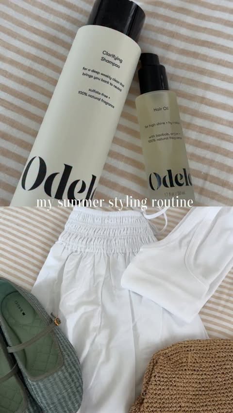 Instagram post by @beccahimsworth for Odele. Caption reads: [...] routine like a capsule wardrobe with....