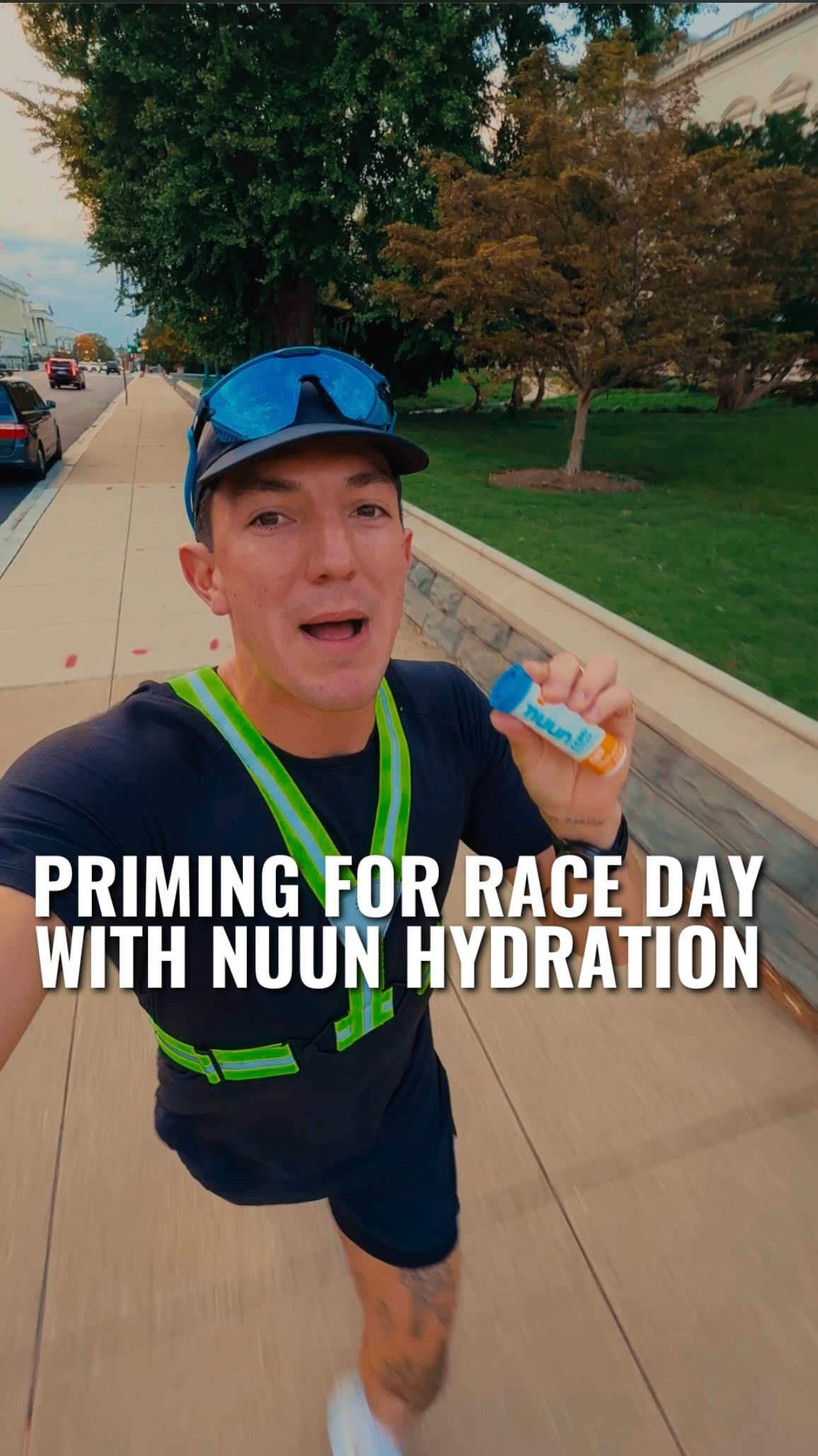 Instagram post by @r.oh.bee for Nuun Hydration. Caption reads: The hardest miles are already behind us 🙌....