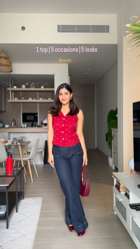 Instagram post by @verma.akansha for Rihoas. Caption reads: Did you miss me? Top - @rihoas_official.