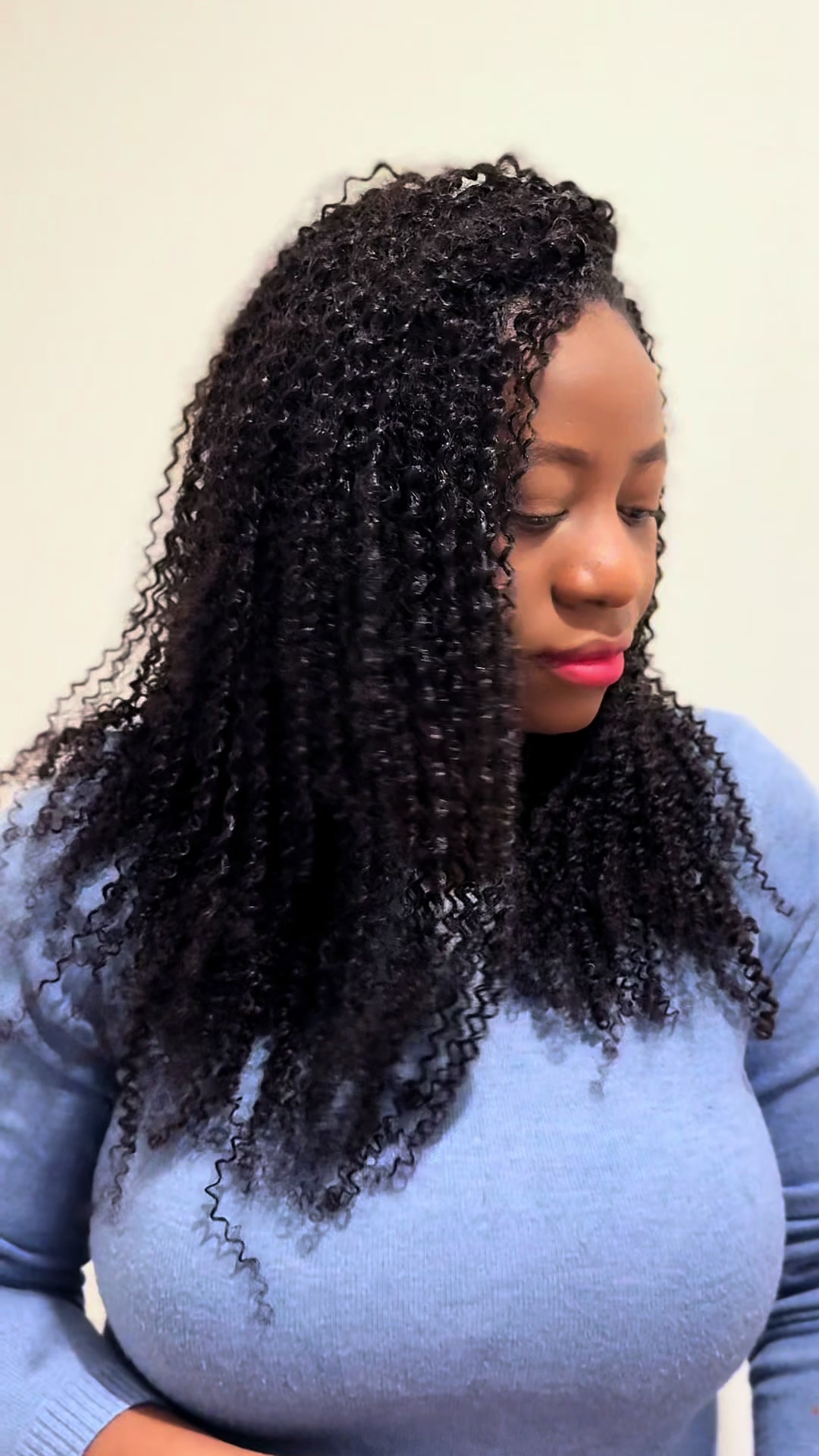 TikTok post by @momandprettyimisi for Karlami. Caption reads: [...] all my diy hairstylists #DIY #diyhair....