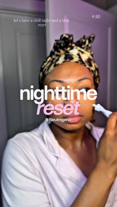 Instagram post by @tayjania for Neutrogena. Caption reads: #AD let’s do a reset ft @neutrogena 🩷 #acne....