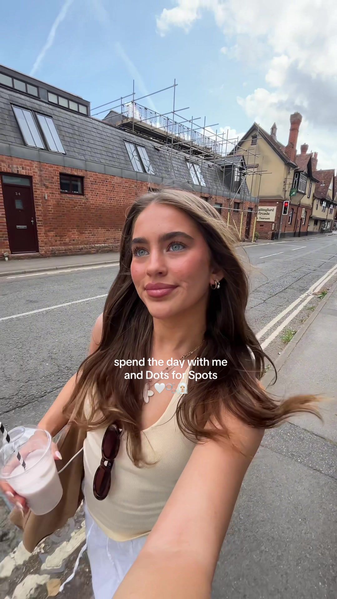 TikTok post by @ciarabranigan for Dots for Spots. Caption reads: [...] day with me while I #DotitOut with @Dots for....