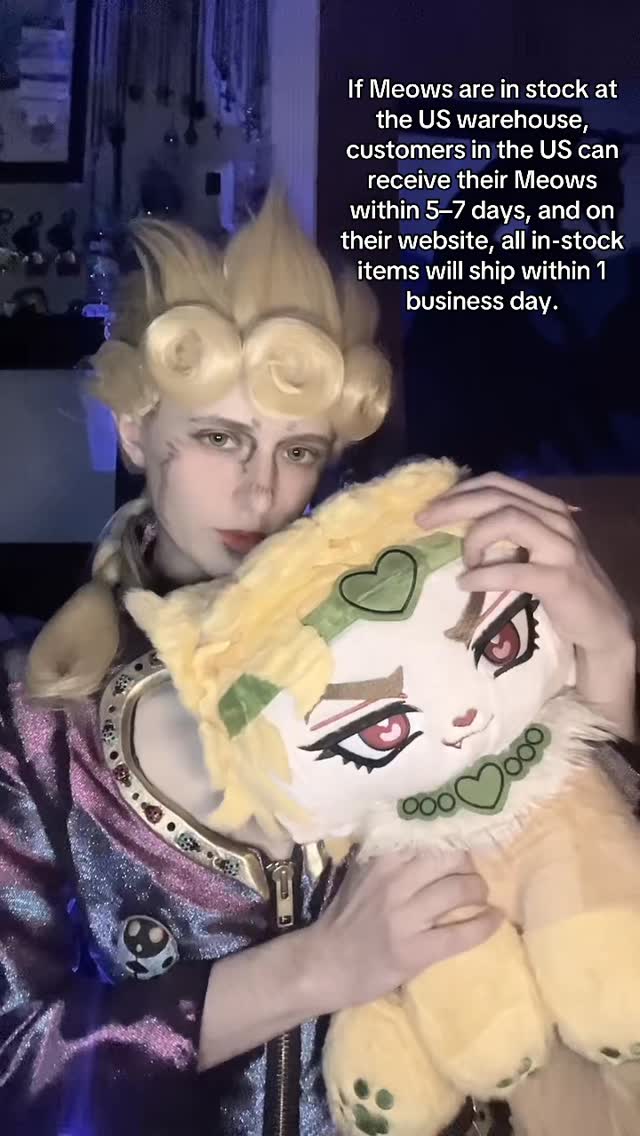 Instagram post by @cherrygem_cosplay for Plushshop. Caption reads: @plushshopoffical How could I say no to this face....