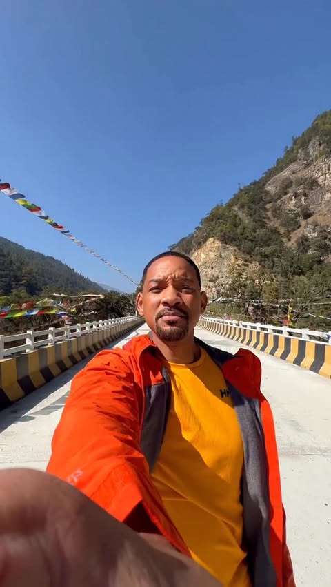 Instagram post by @willsmith for National Geographic Travel. Caption reads: Bhutan really has something special goin’ on!! The....