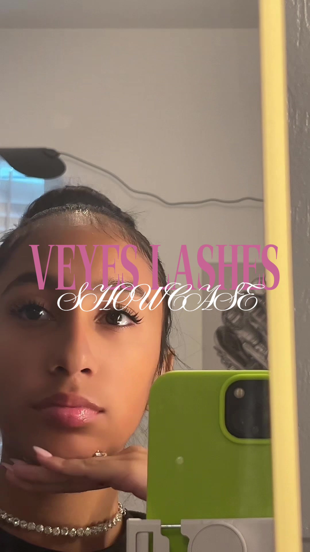 TikTok post by @lifewmiahhh for VeyesBeauty. Caption reads: do my lash clusters with me with @VEYESBEAUTY -....
