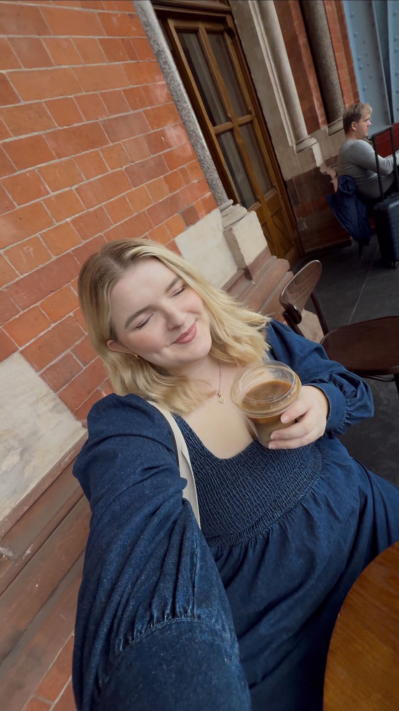 Instagram post by @jesskbacon for Nordace. Caption reads: Get ready with me for today’s junket interviewing....