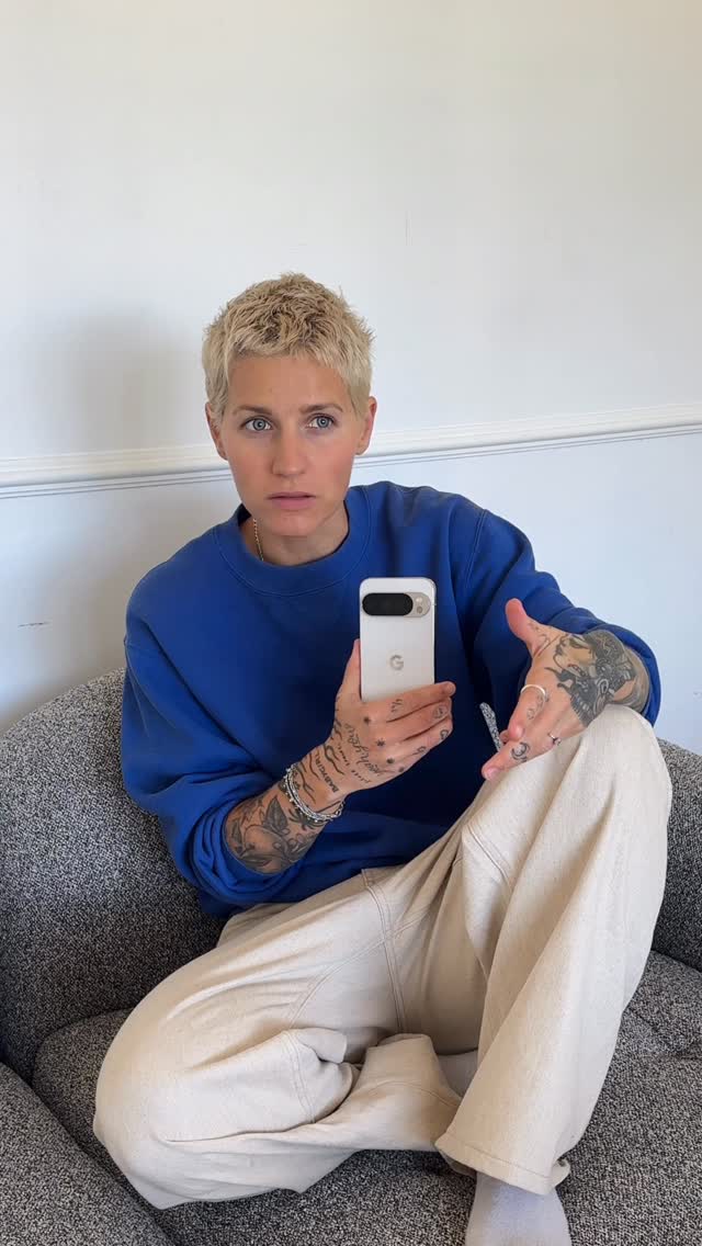 Instagram post by @robyngunn for Google Pixel. Caption reads: AD Gemini & Robyn 2.0 always got my back. Gemini....