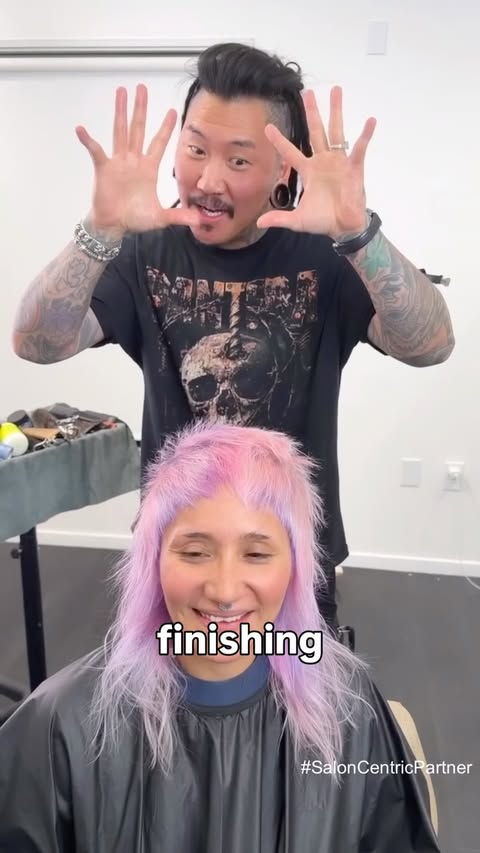 Instagram post by @philipwolffhair for SalonCentric. Caption reads: [...] from @bumblepro available at @saloncentric....