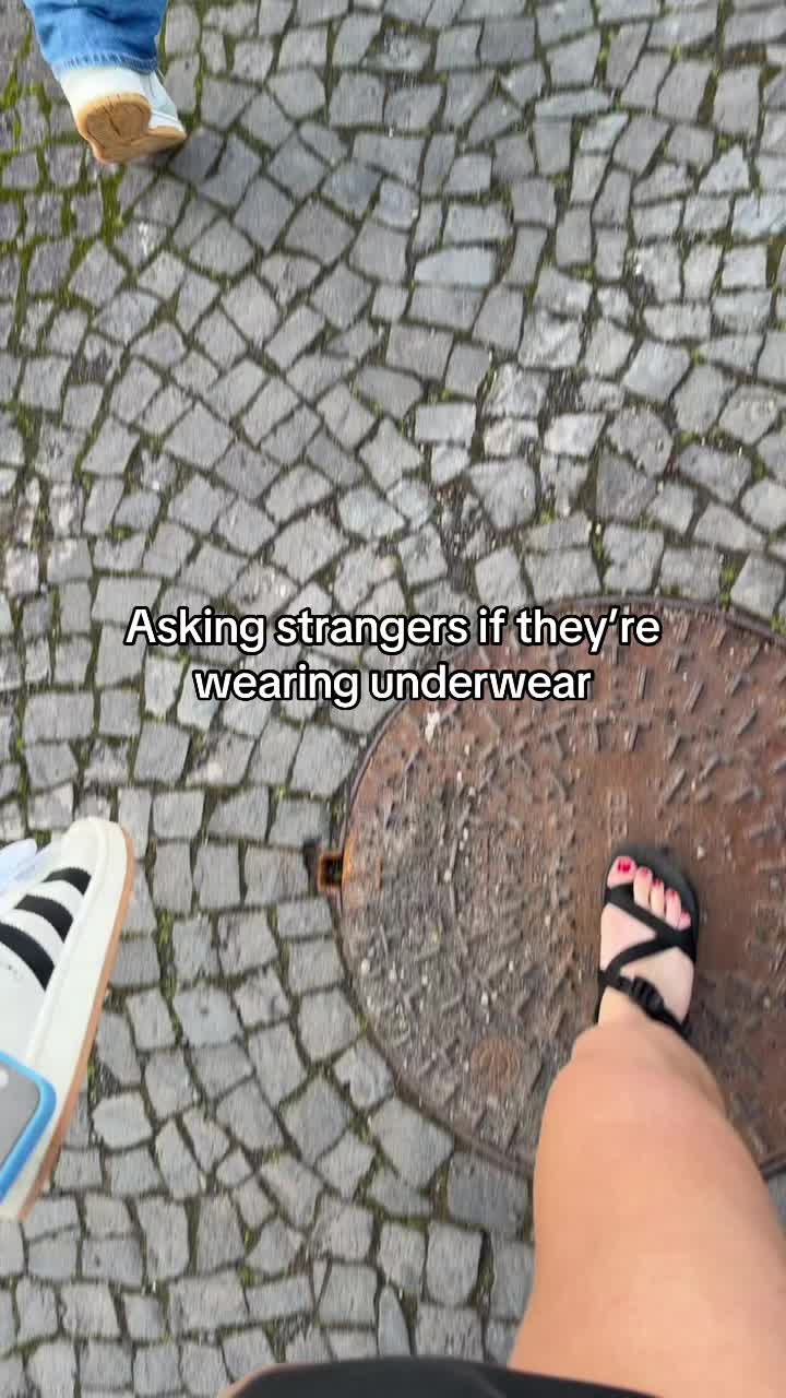 TikTok post by @isaacsshop for Prime Scaffold & Structural Designs Limited. Caption reads: Asking strangers if they’re wearing underwear.....