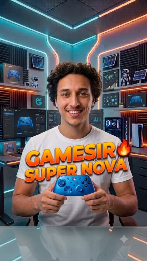Instagram post by @new_othmane for GameSir. Caption reads: GameSir Super Nova 🔥 #gamesir #procontroller....