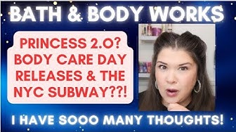 YouTube post by @marymakers for Mercari. Caption reads: B&BW & TEA ☕😳 | NYC SUBWAY Scents?! Body Care Day....