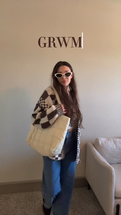 Instagram post by @herafery.gasimova for Shewin. Caption reads: Today  from @shewin_wholesale 🐾🪵
Cardigan....