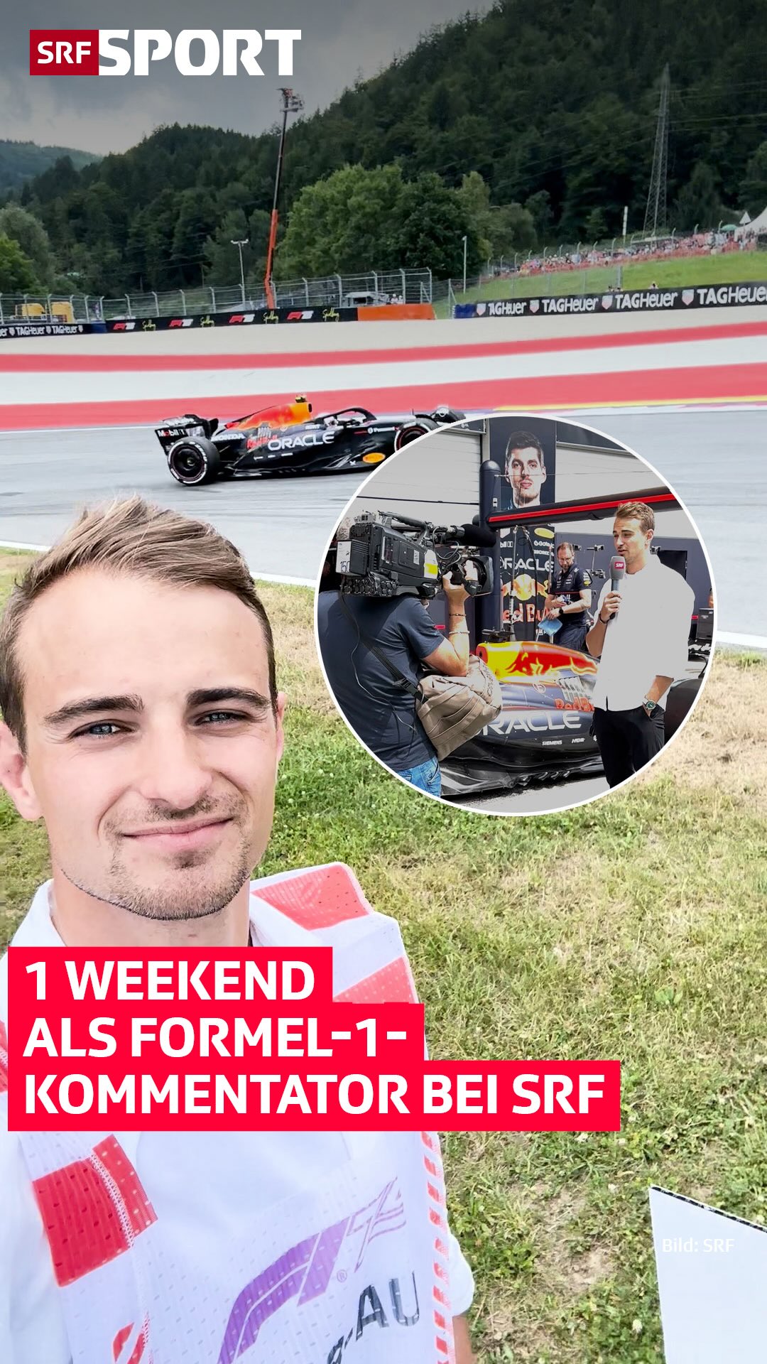 Instagram post by @nico.mueller51 for FORMULA 1®. Caption reads: Wie sieht ein Live-Wochenende von @nico.mueller51....