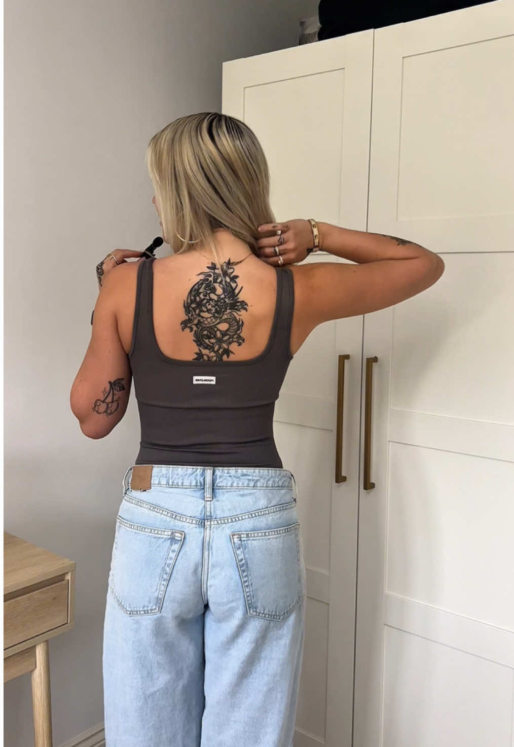 TikTok post by @ash.thrower for MOOSLOVER. Caption reads: I loved these bodysuits when I was freshly....