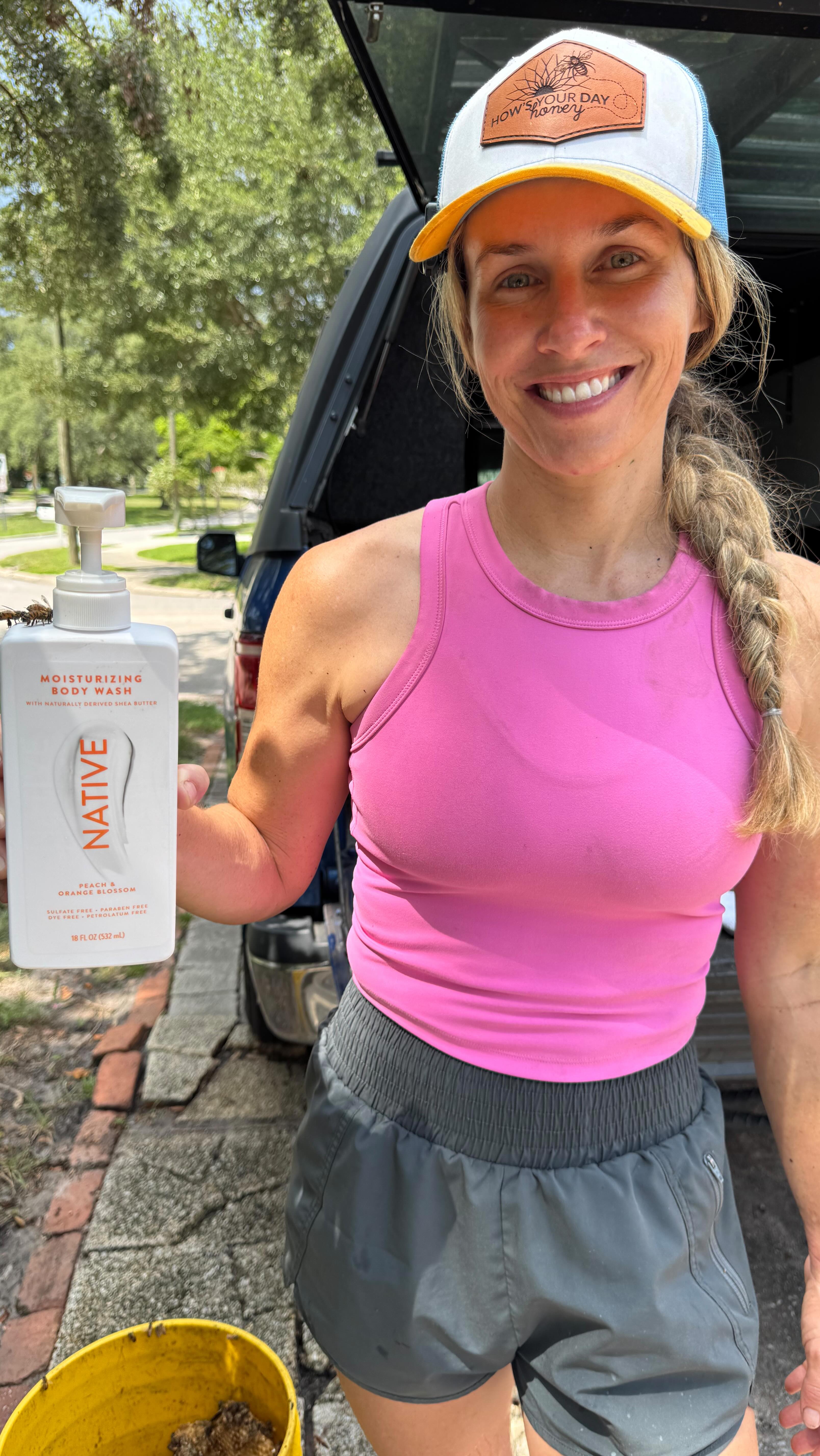 Instagram post by @howsyourdayhoney for Native. Caption reads: #AD #NativePartner @native’s Moisturizing Body....