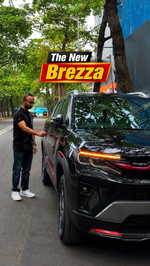Instagram post by @axom_tech_ for Maruti Suzuki ARENA. Caption reads: [...] out. #TheNewBrezza #LeadEveryPlay....
