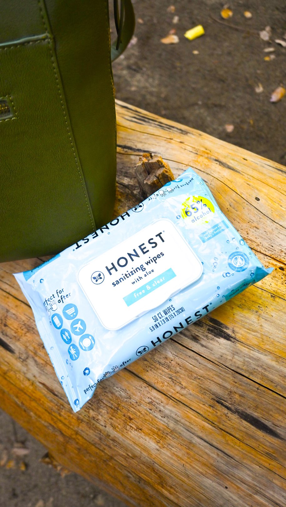 Instagram post by @memorieswiththemulkeys_ for Honest. Caption reads: Always stocked with @honest Sanitizing Wipes for....
